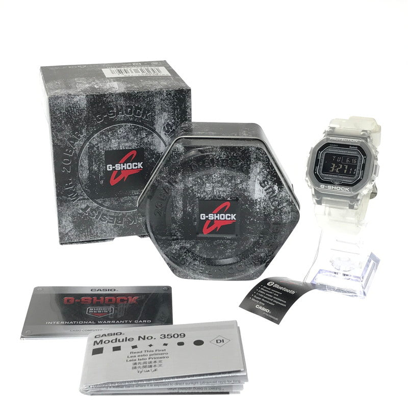 【中古美品】【メンズ】 G-SHOCK ジーショック 5600 SERIES DW-B5600G-7RD デジタル クォーツ 腕時計 アクセサリー 196-260620-rt-02-tagh カラー：クリア/ホワイト 万代Net店