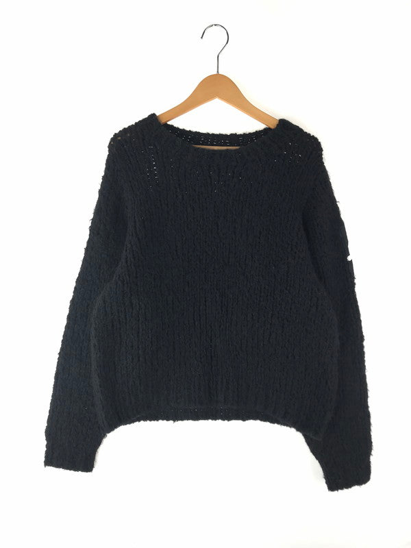 【中古品】【メンズ/レディース】 HYSTERIC GLAMOUR ヒステリックグラマー SOLID SLIDE PULLOVER 01213NS07 ソリッドスライドプルオーバー ニット トップス 140-241203-yk-11-tag サイズ：F カラー：BLACK 万代Net店