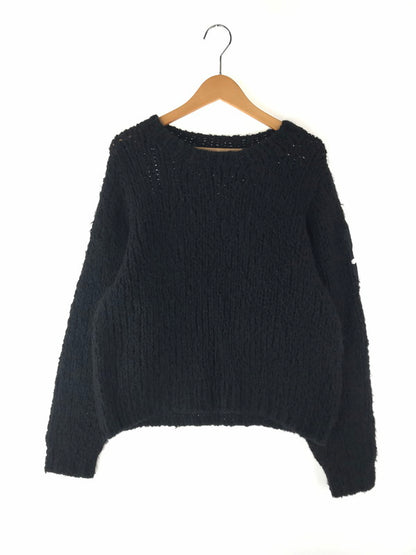 【中古品】【メンズ/レディース】 HYSTERIC GLAMOUR ヒステリックグラマー SOLID SLIDE PULLOVER 01213NS07 ソリッドスライドプルオーバー ニット トップス 140-241203-yk-11-tag サイズ：F カラー：BLACK 万代Net店