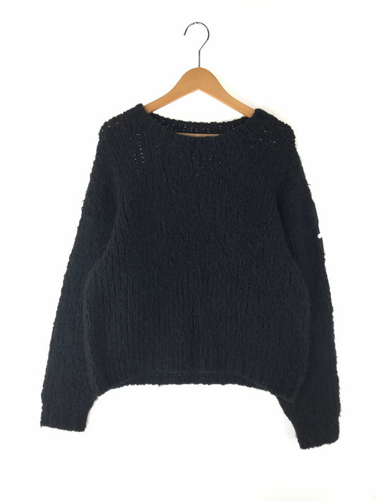 【中古品】【メンズ/レディース】 HYSTERIC GLAMOUR ヒステリックグラマー SOLID SLIDE PULLOVER 01213NS07 ソリッドスライドプルオーバー ニット トップス 140-241203-yk-11-tag サイズ：F カラー：BLACK 万代Net店