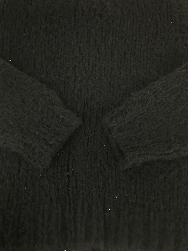 【中古品】【メンズ/レディース】 HYSTERIC GLAMOUR ヒステリックグラマー SOLID SLIDE PULLOVER 01213NS07 ソリッドスライドプルオーバー ニット トップス 140-241203-yk-11-tag サイズ：F カラー：BLACK 万代Net店