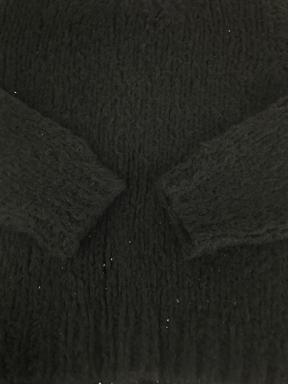 【中古品】【メンズ/レディース】 HYSTERIC GLAMOUR ヒステリックグラマー SOLID SLIDE PULLOVER 01213NS07 ソリッドスライドプルオーバー ニット トップス 140-241203-yk-11-tag サイズ：F カラー：BLACK 万代Net店