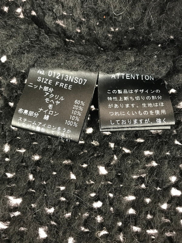 【中古品】【メンズ/レディース】 HYSTERIC GLAMOUR ヒステリックグラマー SOLID SLIDE PULLOVER 01213NS07 ソリッドスライドプルオーバー ニット トップス 140-241203-yk-11-tag サイズ：F カラー：BLACK 万代Net店