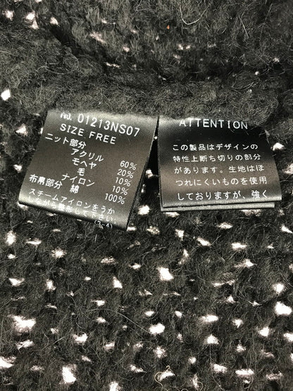 【中古品】【メンズ/レディース】 HYSTERIC GLAMOUR ヒステリックグラマー SOLID SLIDE PULLOVER 01213NS07 ソリッドスライドプルオーバー ニット トップス 140-241203-yk-11-tag サイズ：F カラー：BLACK 万代Net店