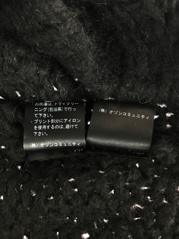 【中古品】【メンズ/レディース】 HYSTERIC GLAMOUR ヒステリックグラマー SOLID SLIDE PULLOVER 01213NS07 ソリッドスライドプルオーバー ニット トップス 140-241203-yk-11-tag サイズ：F カラー：BLACK 万代Net店