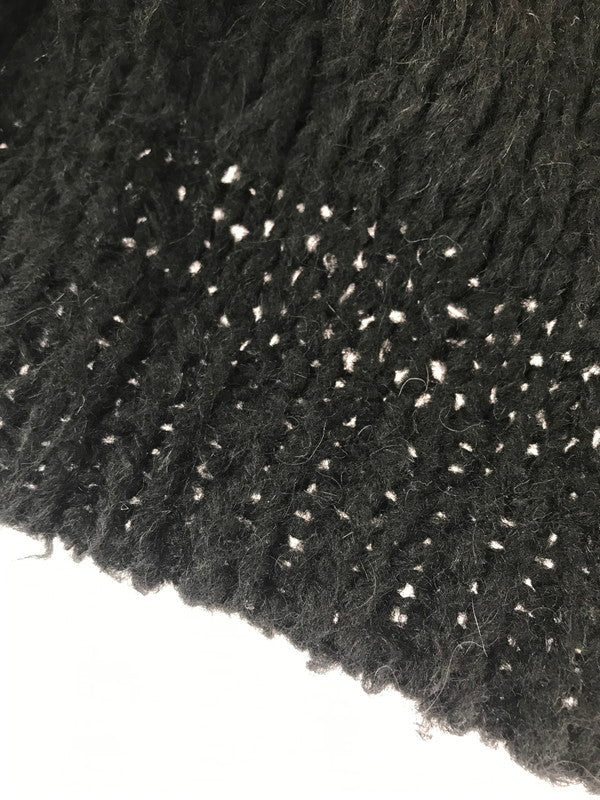 【中古品】【メンズ/レディース】 HYSTERIC GLAMOUR ヒステリックグラマー SOLID SLIDE PULLOVER 01213NS07 ソリッドスライドプルオーバー ニット トップス 140-241203-yk-11-tag サイズ：F カラー：BLACK 万代Net店