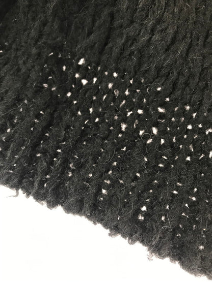 【中古品】【メンズ/レディース】 HYSTERIC GLAMOUR ヒステリックグラマー SOLID SLIDE PULLOVER 01213NS07 ソリッドスライドプルオーバー ニット トップス 140-241203-yk-11-tag サイズ：F カラー：BLACK 万代Net店