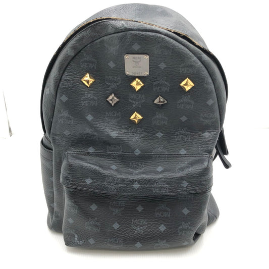 【現状渡し品】【メンズ/レディース】 MCM エム・シー・エム STARK STUDS VISETOS BACKPACK スターク スタッズ ヴィセトス バックパック リュック カバン 180-241130-na-09-tag カラー：ブラック 万代Net店