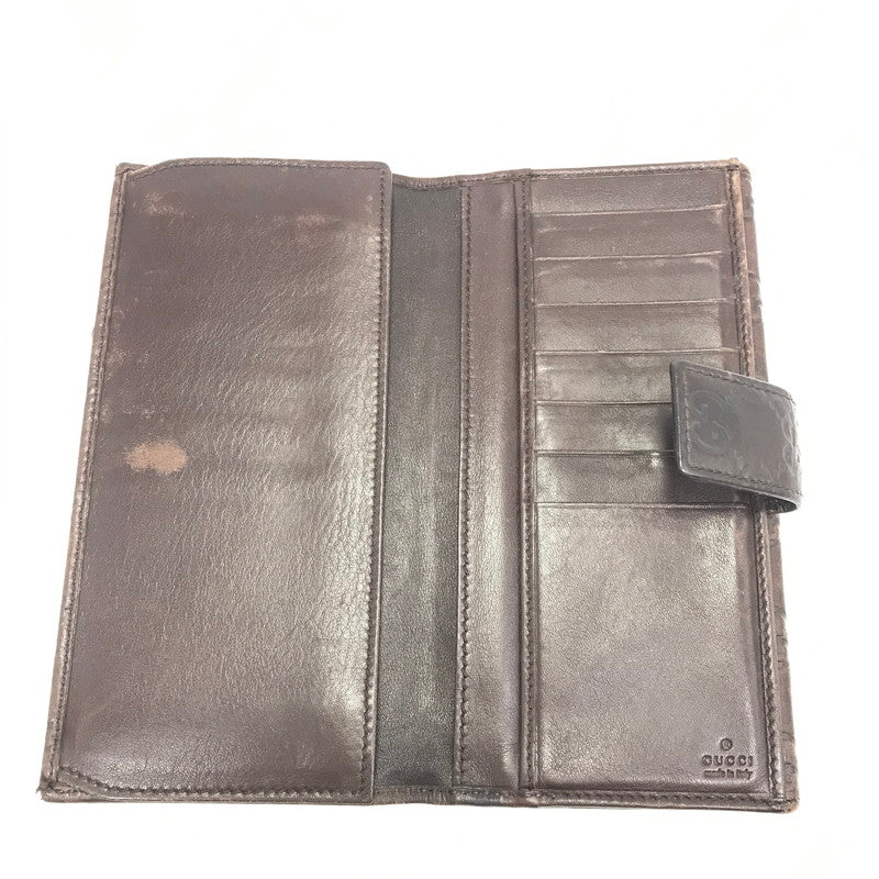 【現状渡し品】【レディース】 GUCCI グッチ グッチシマ ウェイビングリボン ロングウォレット 167464 0416 長財布 181-241202-hi-05-tag カラー：ブラウン 万代Net店