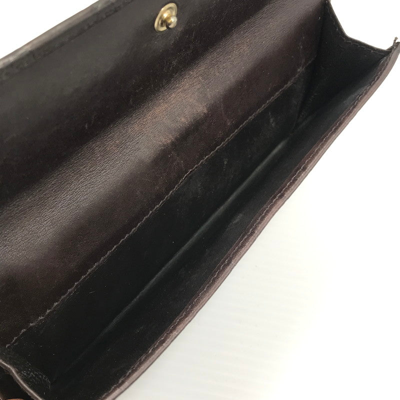 【現状渡し品】【レディース】 GUCCI グッチ グッチシマ ウェイビングリボン ロングウォレット 167464 0416 長財布 181-241202-hi-05-tag カラー：ブラウン 万代Net店