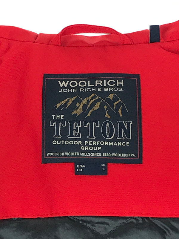 【中古品】【メンズ】 WOOLRICH ウールリッチ TETON DOWN JACKET 1602320 ティトン ダウンジャケット アウター トップス 144-241205-yk-17-tag サイズ：M カラー：レッド 万代Net店