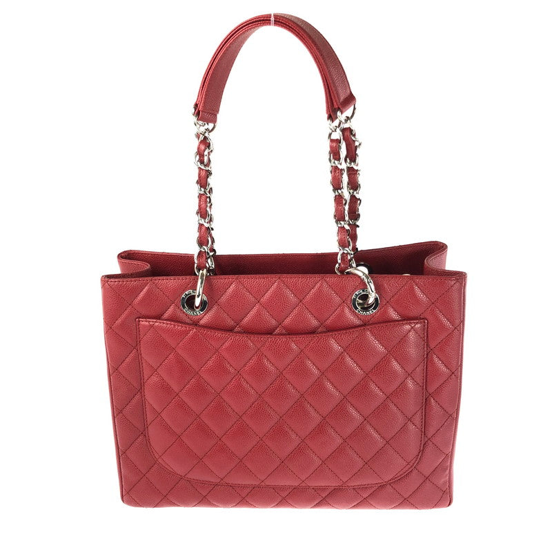 【中古美品】【レディース】 CHANEL シャネル GST チェーントートバッグ A50995 マトラッセ ココマーク キャビアスキンワンショルダーバッグ カバン 180-241204-hi-05-tag カラー：レッド 万代Net店