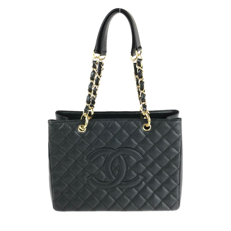 【中古品】【レディース】 CHANEL シャネル GST チェーントートバッグ A50995 マトラッセ ココマーク キャビアスキンワンショルダーバッグ カバン 180-241204-hi-04-tag カラー：ブラック 万代Net店