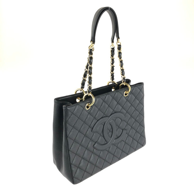 【中古品】【レディース】 CHANEL シャネル GST チェーントートバッグ A50995 マトラッセ ココマーク キャビアスキンワンショルダーバッグ カバン 180-241204-hi-04-tag カラー：ブラック 万代Net店