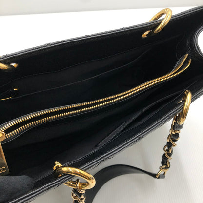 【中古品】【レディース】 CHANEL シャネル GST チェーントートバッグ A50995 マトラッセ ココマーク キャビアスキンワンショルダーバッグ カバン 180-241204-hi-04-tag カラー：ブラック 万代Net店