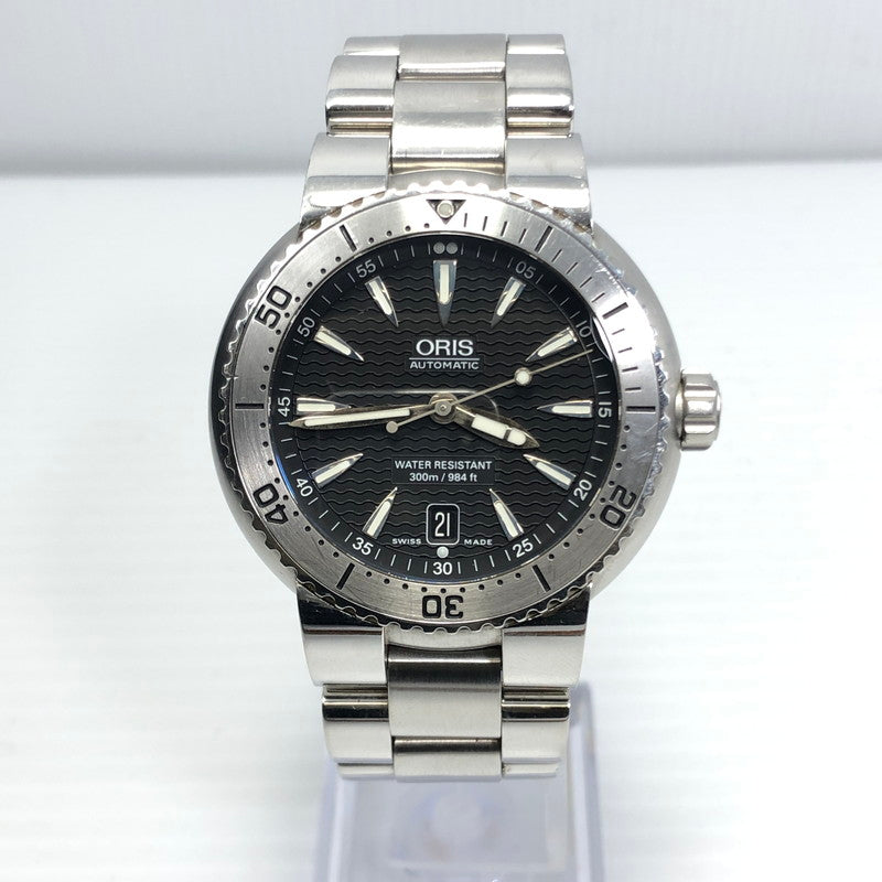 【中古品】【メンズ】 ORIS オリス DIVERS DATE 7533 ダイバーズ デイト オートマチック 自動巻き 裏スケ 腕時計 195-241225-hi-34-tag サイズ：44mm カラー：シルバー 万代Net店