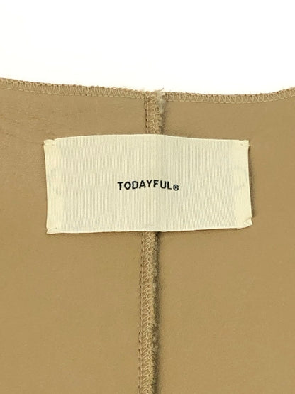 【中古品】【レディース】 TODAYFUL トゥデイフル COLLARLESS BOA COAT 12020006 カラーレスボアコート アウター 168-250111-mo-19-tag サイズ：38 カラー：ベージュ 万代Net店