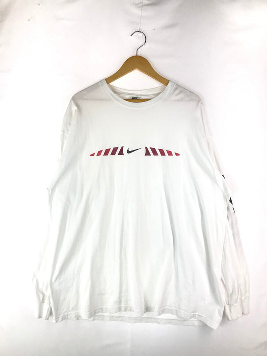 【中古品】【メンズ】 NIKE ナイキ L/S TEE 白タグ USA製 ロングスリーブ Tシャツ トップス カットソー 146-241212-mo-02-tag サイズ：XL カラー：ホワイト 万代Net店