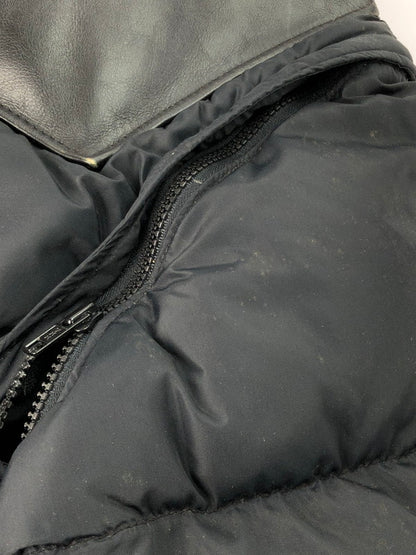 【中古品】【メンズ】 schott ショット DOWN JACKET LOT.1255 2WAY レザー切替 ダウンジャケット アウター 145-250112-mo-18-tag サイズ：40 カラー：ブラック 万代Net店