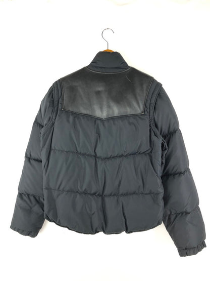 【中古品】【メンズ】 schott ショット DOWN JACKET LOT.1255 2WAY レザー切替 ダウンジャケット アウター 145-250112-mo-18-tag サイズ：40 カラー：ブラック 万代Net店