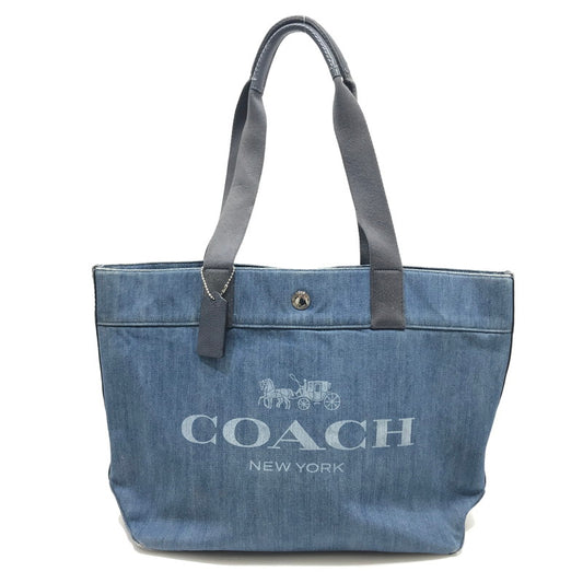 【中古品】【レディース】 COACH コーチ TOTE BAG F25902 トートバッグ カバン 180-241217-na-11-tag カラー：インディゴ 万代Net店