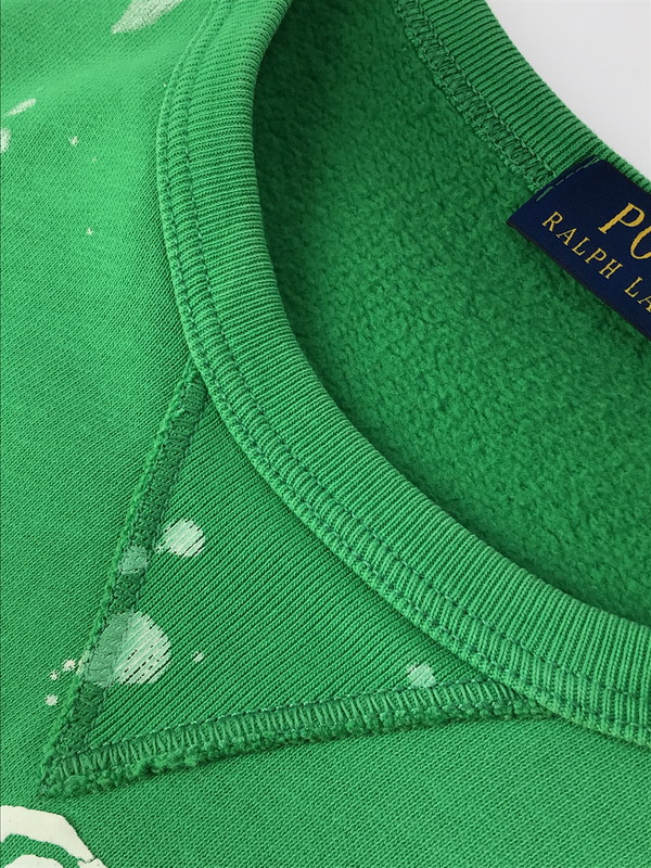 【中古品】【メンズ】 POLO RALPH LAUREN ポロ・ラルフローレン PAINT SPLATTER SWEAT クルーネック ペイント加工スウェット トレーナー 147-241225-hi-23-tag サイズ：XL カラー：グリーン 万代Net店