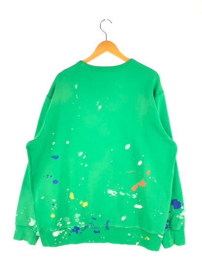 【中古品】【メンズ】 POLO RALPH LAUREN ポロ・ラルフローレン PAINT SPLATTER SWEAT クルーネック ペイント加工スウェット トレーナー 147-241225-hi-23-tag サイズ：XL カラー：グリーン 万代Net店