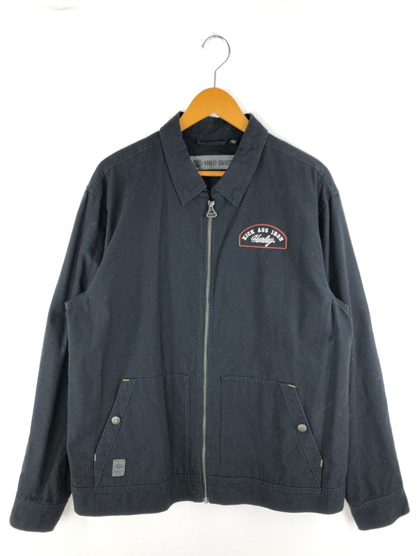 【中古品】【メンズ】 HARLEY DAVIDSON ハーレーダビッドソン BAT OUT OF HELL SLIM FIT JACKET 97502-19VM スリムフィットジャケット ブルゾン ライトアウター 145-241226-hi-14-tag サイズ：XL カラー：ブラック 万代Net店