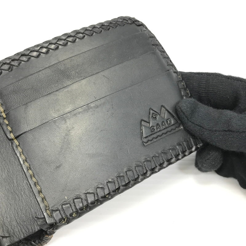 【現状渡し品】【メンズ】  SAAD サード LEATHER SHORT WALLET レザー ショート ウォレット 財布 191-241218-yk-05-tag カラー：BLACK 万代Net店