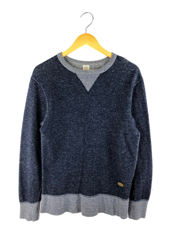 【中古品】【メンズ】 BARNS OUTFITTERS バーンズアウトフィッターズ V-GAZETTE CREWNECK SWEAT Vガゼット クルーネック スウェット トレーナー トップス 145-250127-na-18-tag サイズ：M カラー：ネイビー系 万代Net店
