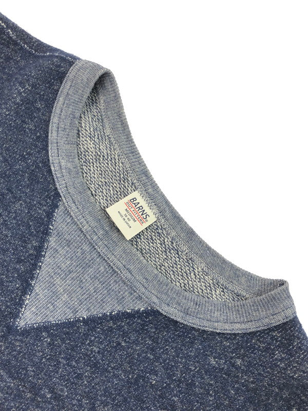 【中古品】【メンズ】 BARNS OUTFITTERS バーンズアウトフィッターズ V-GAZETTE CREWNECK SWEAT Vガゼット クルーネック スウェット トレーナー トップス 145-250127-na-18-tag サイズ：M カラー：ネイビー系 万代Net店