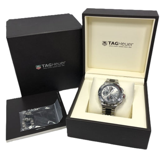 【中古品】【メンズ】 TAG HEUER タグホイヤー FORMULA 1 CAU2011.BA0873 EAZ8335 フォーミュラ1 キャリバー16 クロノグラフ オートマチック 自動巻き デイト 腕時計 195-241225-hi-33-tag サイズ：44mm カラー：シルバー 万代Net店