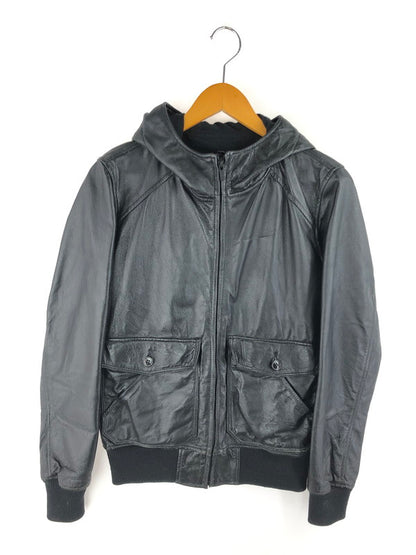 【現状渡し品】【メンズ】 HYSTERIC GLAMOUR ヒステリックグラマー LETHER HOODED JACKET 4LB-1961 レザーフーデッドジャケット レザージャケット 豚革 アウター 140-241226-hi-13-tag サイズ：S カラー：ブラック 万代Net店