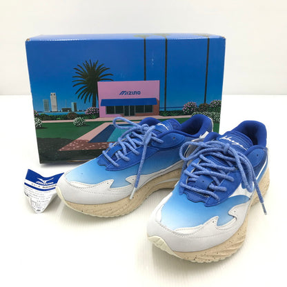 【中古美品】【メンズ】 Mizuno ミズノ × HIROSHI NAGAI 別注 コラボ WAVE RIDER B D1GA241001 ウエーブライダー スニーカー 靴 162-241217-yk-18-tag サイズ：26.5cm/US8.5 カラー：ブルー×ホワイト×サンドベージュ 万代Net店