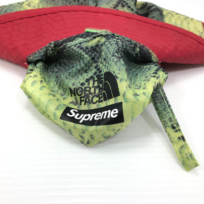 【中古品】【メンズ】 Supreme シュプリーム ×THE NORTH FACE ザ・ノースフェイス 18SS PACKABLE REVERSIBLE CRUSHER リバーシブル クラッシャーハット 帽子 185-250810-na-06-tag サイズ：なし カラー：グリーン/レッド 万代Net店
