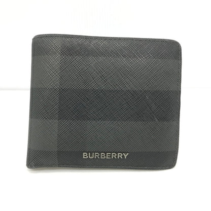 【中古品】【メンズ】 BURBERRY バーバリー チェック バイフォールド コインウォレット 8056707 2つ折り財布 181-241218-yk-02-tag カラー：チャコール 万代Net店