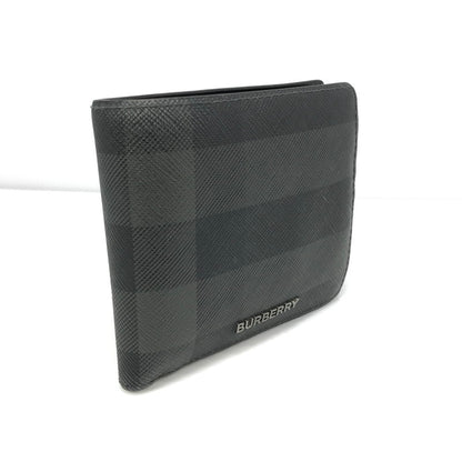 【中古品】【メンズ】 BURBERRY バーバリー チェック バイフォールド コインウォレット 8056707 2つ折り財布 181-241218-yk-02-tag カラー：チャコール 万代Net店