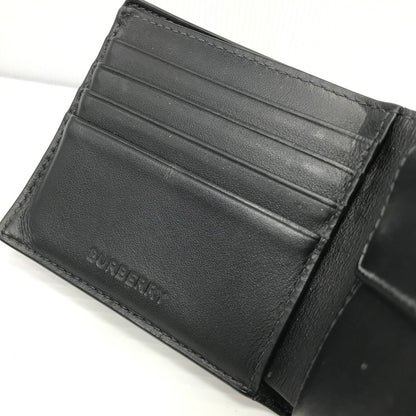 【中古品】【メンズ】 BURBERRY バーバリー チェック バイフォールド コインウォレット 8056707 2つ折り財布 181-241218-yk-02-tag カラー：チャコール 万代Net店