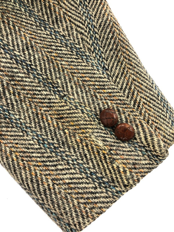 【現状渡し品】【メンズ】 HARRIS TWEED ハリスツイード BASKIN 70S USA製 WOOL TAILORED JACKET 70年代 ウール テーラードジャケット アウター 146-250112-mo-13-tag カラー：ブラウン系 万代Net店