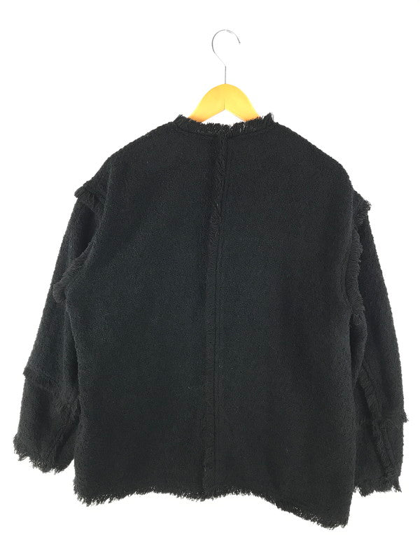 【中古品】【レディース】 SLY スライ TWEED NO COLLAR JACKET 030FAR03-1000 ツイード ノーカラー ジャケット アウター 169-250111-na-08-tag サイズ：F カラー：ブラック 万代Net店