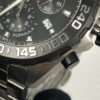 【中古品】【メンズ】 TAG HEUER タグホイヤー FORMULA 1 CAZ1010 フォーミュラ1 クロノグラフ デイト クォーツ 腕時計 195-241225-hi-32-tag サイズ：43mm カラー：シルバー 万代Net店