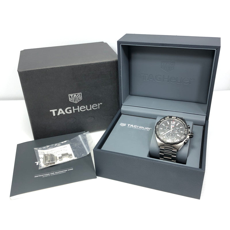 【中古品】【メンズ】 TAG HEUER タグホイヤー FORMULA 1 CAZ1010 フォーミュラ1 クロノグラフ デイト クォーツ 腕時計 195-241225-hi-32-tag サイズ：43mm カラー：シルバー 万代Net店