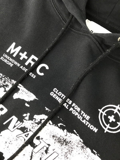 【中古品】【メンズ】 M+RC NOIR マルシェノア INTERNATIONAL HOODIE インターナショナル フーディー プルオーバーパーカー 142-241225-hi-25-tag サイズ：M カラー：ブラック 万代Net店