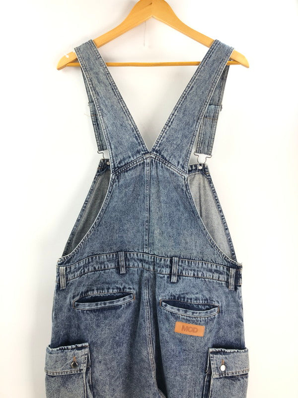 【中古品】【メンズ】  MOD WRLD モッドワールド BONDAGE CARGO OVERALL ボンデージ カーゴオーバーオール サロペット 153-241219-hi-20-tag サイズ：M カラー：ライトブルー 万代Net店