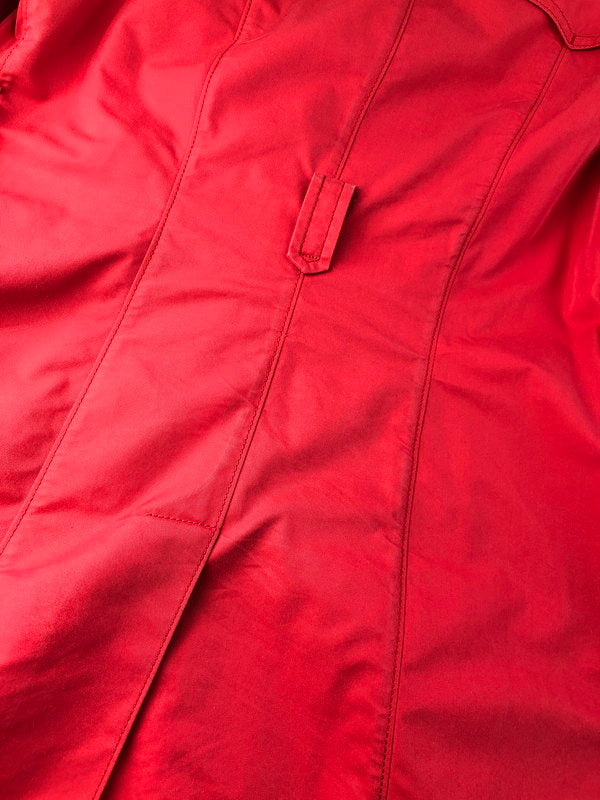 【中古品】【レディース】 Herno ヘルノ RAIN COLLECTION TRENCH COAT IM0082D-19195C-6015 レインコレクション トレンチコート アウター 169-250112-mo-03-tag サイズ：46 カラー：レッド 万代Net店