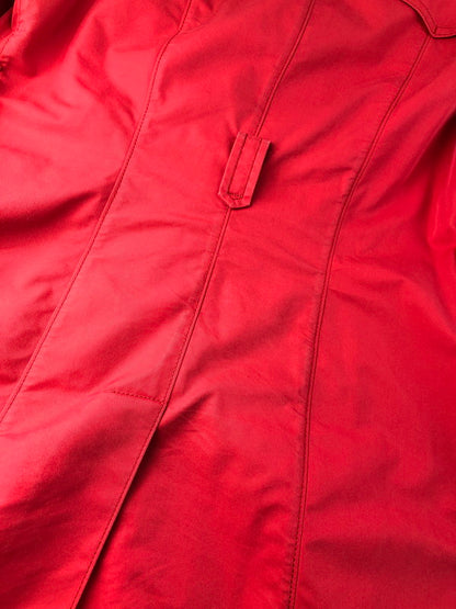 【中古品】【レディース】 Herno ヘルノ RAIN COLLECTION TRENCH COAT IM0082D-19195C-6015 レインコレクション トレンチコート アウター 169-250112-mo-03-tag サイズ：46 カラー：レッド 万代Net店