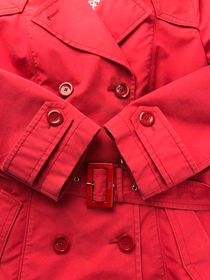 【中古品】【レディース】 Herno ヘルノ RAIN COLLECTION TRENCH COAT IM0082D-19195C-6015 レインコレクション トレンチコート アウター 169-250112-mo-03-tag サイズ：46 カラー：レッド 万代Net店