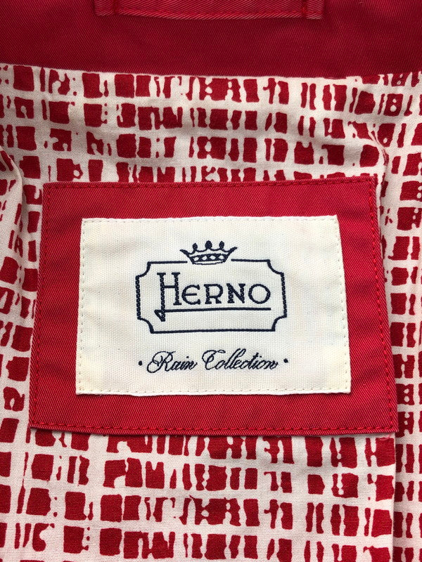 【中古品】【レディース】 Herno ヘルノ RAIN COLLECTION TRENCH COAT IM0082D-19195C-6015 レインコレクション トレンチコート アウター 169-250112-mo-03-tag サイズ：46 カラー：レッド 万代Net店