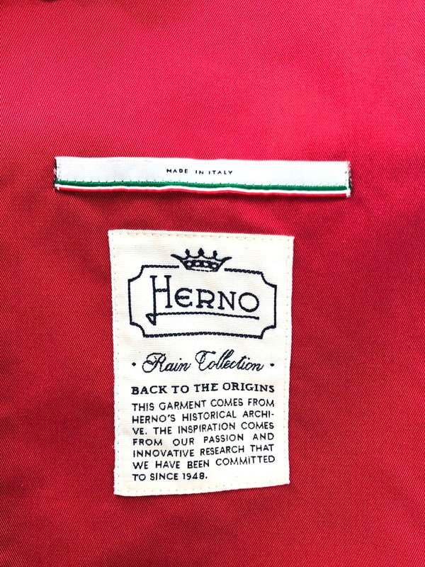 【中古品】【レディース】 Herno ヘルノ RAIN COLLECTION TRENCH COAT IM0082D-19195C-6015 レインコレクション トレンチコート アウター 169-250112-mo-03-tag サイズ：46 カラー：レッド 万代Net店