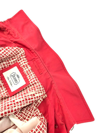 【中古品】【レディース】 Herno ヘルノ RAIN COLLECTION TRENCH COAT IM0082D-19195C-6015 レインコレクション トレンチコート アウター 169-250112-mo-03-tag サイズ：46 カラー：レッド 万代Net店